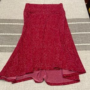 Lularoe red mid length skirt